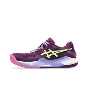 아식스 젤 레졸루션 9 패들 딥 모브 라임 그린 1042A245-500