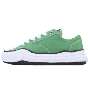 메종 미하라 야스히로 피터슨 OG 솔 캔버스 로우 스니커즈 그린 A01FW702-GREEN