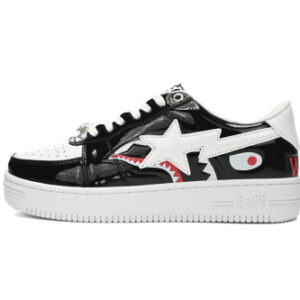 BATHING APE Low Top 1H30-191-009 A Bathing Ape Bape Sta Low Black and White Shark