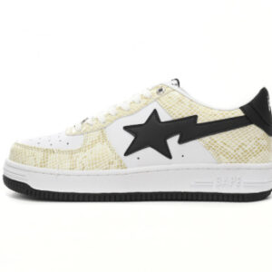 BATHING APE 로우 탑 1I80 191 009 A Bathing Ape 베이프 로우 화이트 스네이크 스킨 패턴