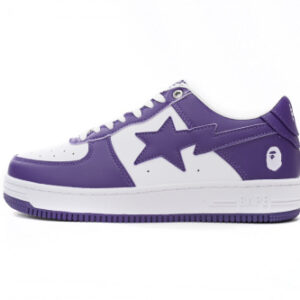 BATHING APE 로우 탑 1170 0191 007 A Bathing Ape Bape Sta Low 화이트 & 퍼플