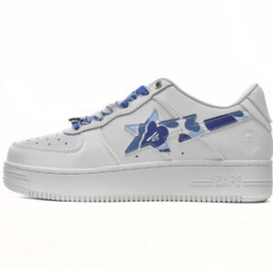 BATHING APE 로우 상의 1H20-191-045 A Bathing Ape 베이프 스테이 로우 화이트 블루 카무플라주